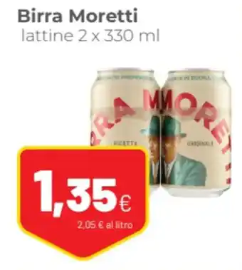 Coop Birra Moretti lattine 2 x 330 ml offerta