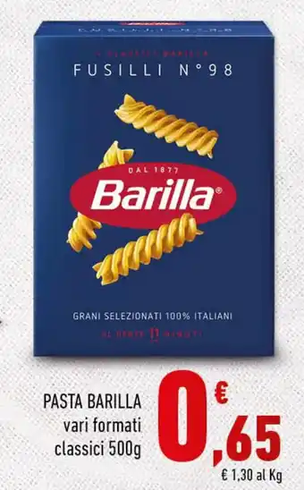 Conad PASTA BARILLA vari formati classici 500g offerta