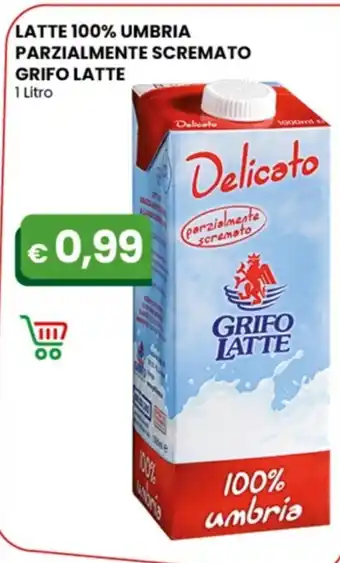 LATTE 100% UMBRIA PARZIALMENTE SCREMATO GRIFO LATTE 1 Litro