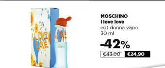 Acqua & Sapone Moschino Cheap & Chic I Love Love offerta