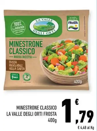 Conad MINESTRONE CLASSICO LA VALLE DEGLI ORTI FROSTA 400 g offerta