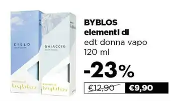 Acqua & Sapone Byblos Elementi Dl Edt Donna Vapo 120 Ml offerta