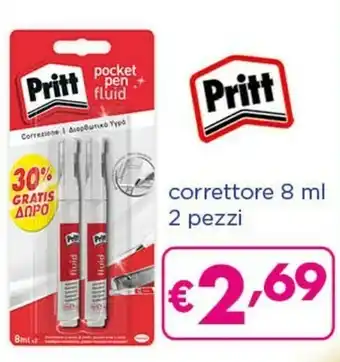 Acqua & Sapone Pritt Correttore 8 Ml 2 Pezzi offerta