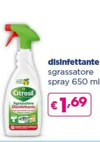 Acqua & Sapone Citrosil Disinfettante Sgrassatore Spray offerta