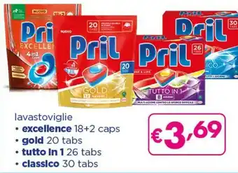 Acqua & Sapone Pril Lavastoviglie Excellence offerta