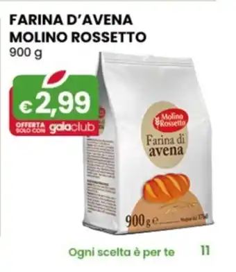 Gala Supermercati FARINA D'AVENA MOLINO ROSSETTO 900 g offerta