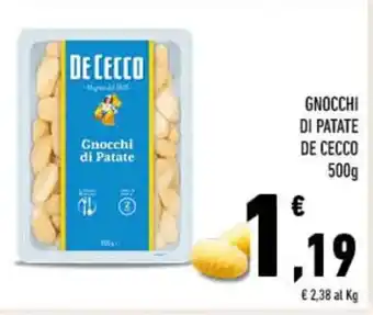 Conad GNOCCHI DI PATATE DE CECCO 500 g offerta
