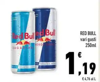 Conad RED BULL vari gusti 250ml offerta