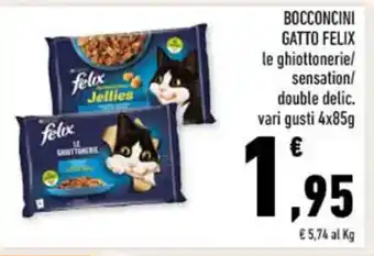Conad BOCCONCINI GATTO FELIX le ghiottonerie/ sensation 4x85g offerta