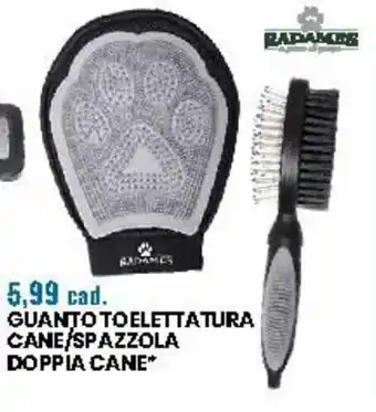 Eurospin Guanto Toelettatura Cane/Spazzola Doppia Cane offerta