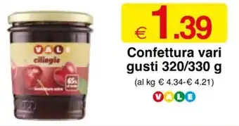 Sì con te Confettura vari gusti 320/330 g offerta