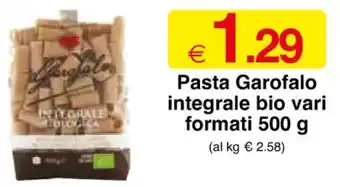 Sì con te Pasta Garofalo integrale bio vari formati 500 g offerta