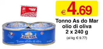 Sì con te Tonno As do Mar olio di oliva 2 x 240 g offerta