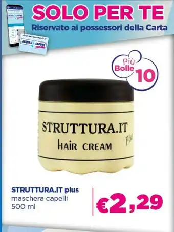 Acqua & Sapone Truttura.it Plus Maschera Capelli 500 Ml offerta