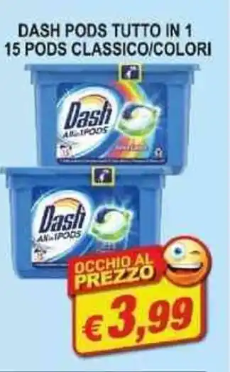 DASH PODS TUTTO IN 1 15 PODS CLASSICO/COLORI
