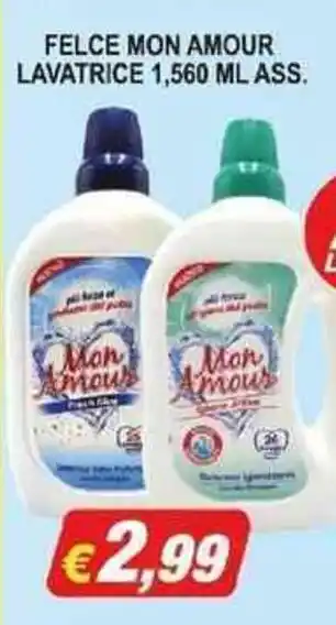 Maury's FELCE MON AMOUR LAVATRICE 1,560 ML ASS. offerta