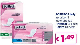 Acqua & Sapone Soffisof Lady Assorbenti Incontinenza offerta