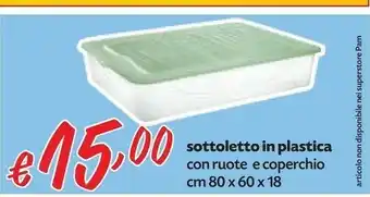 Pam Sottoletto In Plastica Con Ruote E Coperchio offerta