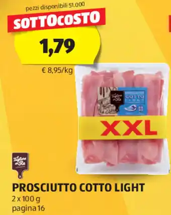ALDI PROSCIUTTO COTTO LIGHT 2 x 100 g offerta