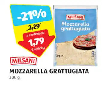 ALDI MILSANI MOZZARELLA GRATTUGIATA 200 g offerta