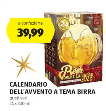 ALDI CALENDARIO DELL'AVVENTO A TEMA BIRRA gusti vari 24 x 330 ml offerta