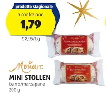 ALDI Monarc MINI STOLLEN burro/marzapane 200 g offerta