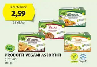 ALDI Just Veg! PRODOTTI VEGANI ASSORTITI gusti vari 300 g offerta