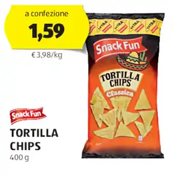 ALDI Snack Fun TORTILLA CHIPS 400 g offerta