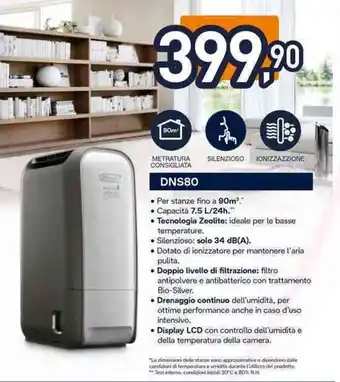 Unieuro DeLonghi DNS80 offerta