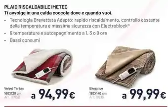 Unieuro PLAID RISCALDABILE IMETEC offerta