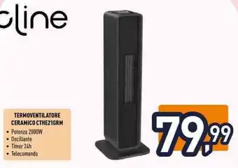 Unieuro Electroline TERMOVENTILATORE CERAMICO CTHE21GRM offerta