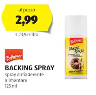 ALDI Bellasan BACKING SPRAY 125 ml offerta