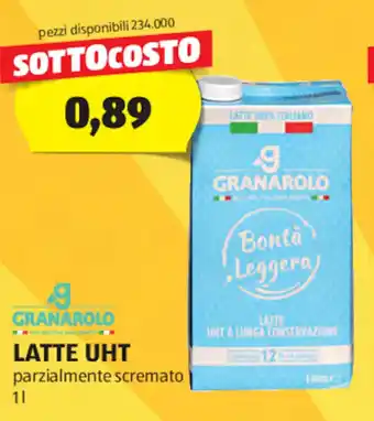 GRANAROLO LATTE UHT parzialmente scremato 1 l