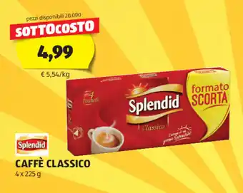 ALDI Splendid CAFFÈ CLASSICO 4 x 225 g offerta