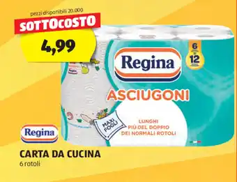 ALDI Regina CARTA DA CUCINA 6 rotoli offerta