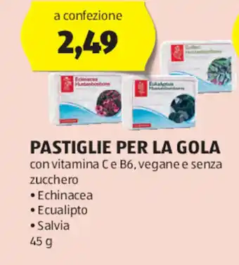 ALDI PASTIGLIE PER LA GOLA 45 g offerta