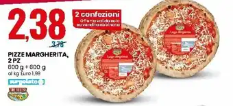 Eurospin Pizze Margherita, 2pz 600g+600g offerta