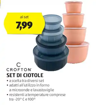 ALDI CROFTON SET DI CIOTOLE offerta