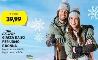 ALDI crane GIACCA DA SCI PER UOMO E DONNA offerta