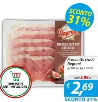 DiMeglio Prosciutto crudo Negroni gr.100 offerta