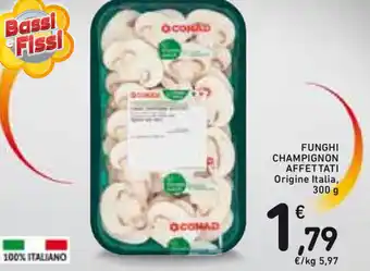 Spazio Conad Funghi Champignon Affettati 300g offerta
