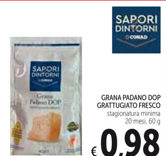 Spazio Conad Grana Padano Dop Grattugiato Fresco 60g offerta