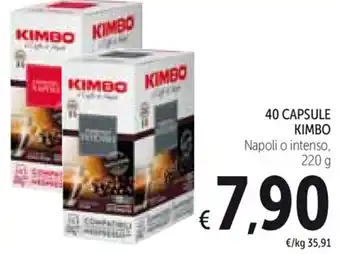 Spazio Conad 40 Capsule Kimbo 220g offerta