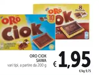 Spazio Conad Oro Ciok Saiwa 200g offerta