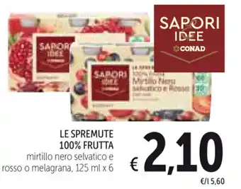 Spazio Conad Le Spremute 100% Frutta 125ml x 6 offerta