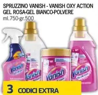 DiMeglio SPRUZZINO VANISH - VANISH OXY ACTION GEL ROSA-GEL BIANCO-POLVERE ml.750-gr.500 offerta