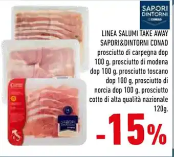 LINEA SALUMI TAKE AWAY SAPORI&DINTORNI CONAD prosciutto di carpegna dop 100 g