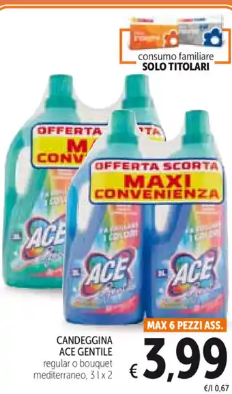 Spazio Conad Candeggina Ace Gentile 3l x 2 offerta