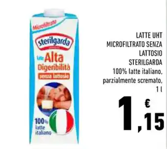 Conad LATTE UHT MICROFILTRATO SENZA LATTOSIO STERILGARDA 100% latte italiano, parzialmente scremato, 1 l offerta