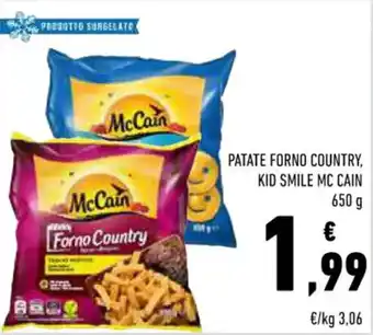 Conad PATATE FORNO COUNTRY, KID SMILE MC CAIN 650 g offerta